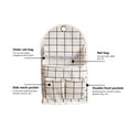 thumbnail image 6 of Leodye 1pcs Middle Wall Hanging Organizer Bag, Linen Fabric Door Hanging Storage Basket with Pockets, Waterproof Bin for Kitchen, Bedroom, office-9.06x3.54x15.75in, 6 of 6