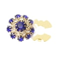 thumbnail image 4 of KLKCMS Decorative Rhinestone Button Cover DIY Decoration Clip on for Dress Suit Hat gold blue, 4 of 9