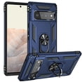 thumbnail image 2 of Compatible with Google Pixel 6 Pro Case Built-in 360 Ring Holder Kickstand, Extreme Protection Military Armor Magnetic Car Dual Layer Protective Heavy Duty Phone Cover For Google Pixel 6 Pro,Blue, 2 of 8