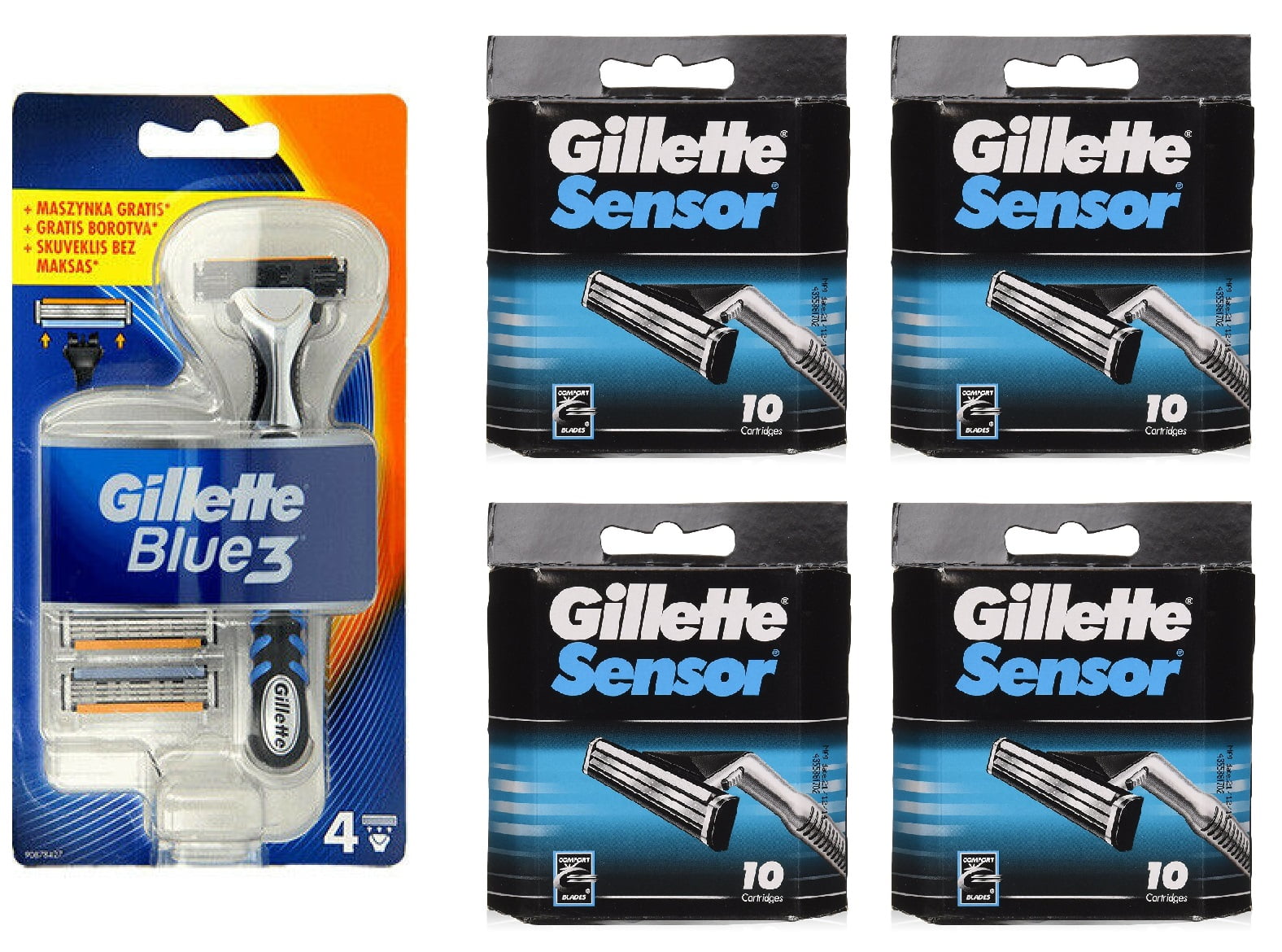 Gillette Blue 3 (Sensor, Sensor 3 and Sensor Excel Compatible) Razor