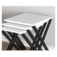 thumbnail image 2 of Kira Nesting Table 3-Pieces, Metal Legs Wood Base Nesting Table, White White + White + Contemporary + Rectangular + Wood + Hairpin, 2 of 6