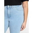 thumbnail image 4 of Terra & Sky Women's Plus Signature Denim Skinny Jeans with Control Panel, Sizes 16W-26W, 4 of 5