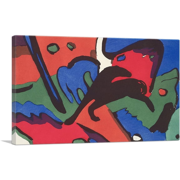 ARTCANVAS The Blue Rider 1912 Canvas Art Print by Wassily Kandinsky - Size: 26" x 18" (0.75" Deep)