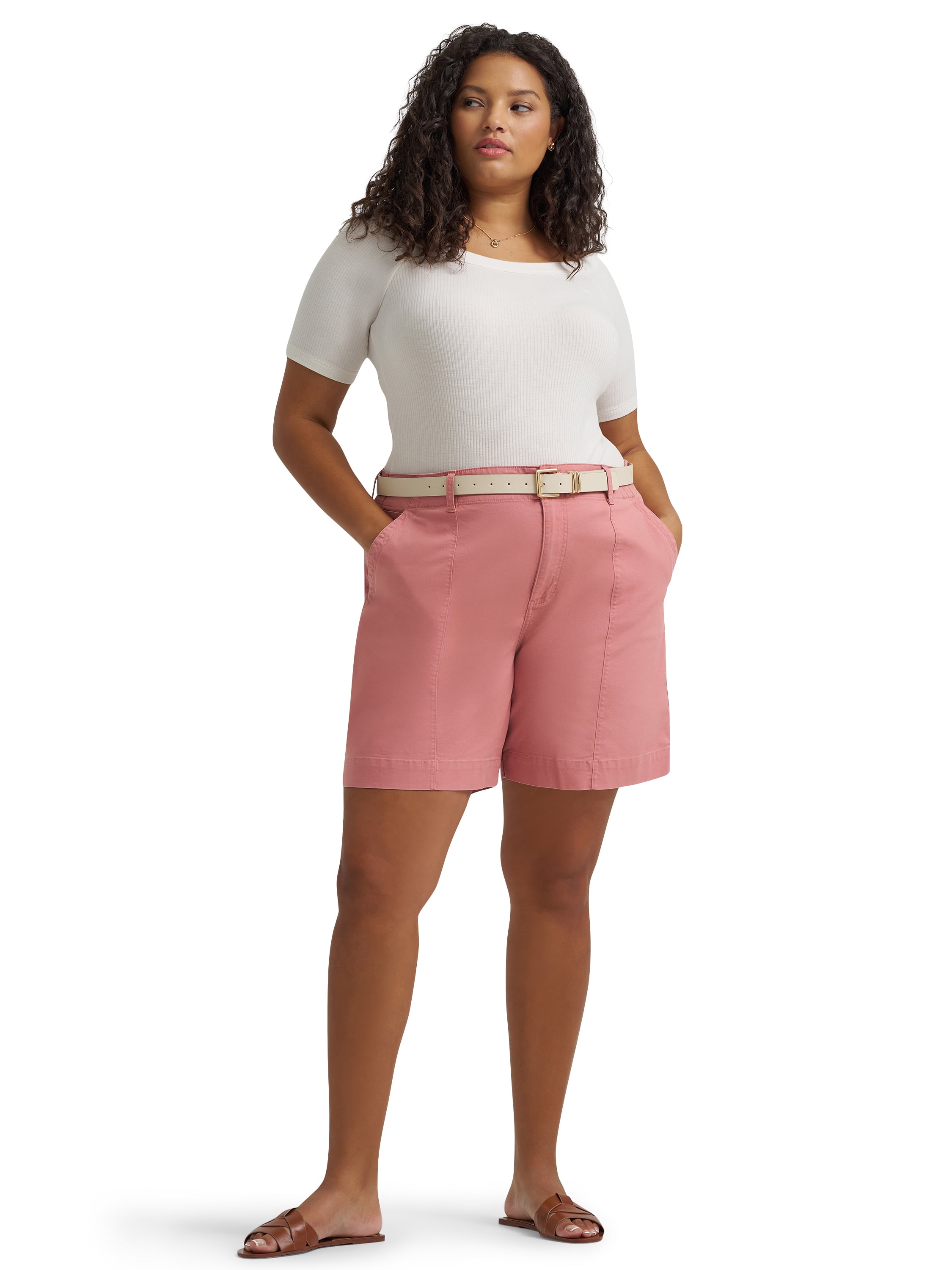 Lee® Women's Plus Mid Rise Bermuda Short, Sizes 16W-26W