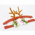 thumbnail image 1 of OULII Reindeer Dog Costume Multi Pet Headwear for Photo Shoot Events 1Pcs, 1 of 6