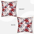 thumbnail image 3 of Haiem Lilies Flowers Print Velvet Soft Solid Decorative Square Throw Pillow Covers Set with Elegant Piping Christmas Cushion Case for Sofa Bedroom Car-18"x18", 3 of 8