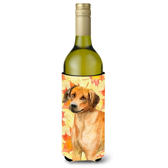 Carolines Treasures BB9937LITERK Rhodesian Ridgeback Fall Wine Bottle Beverge Insulator Hugger Wine Bottle multicolor