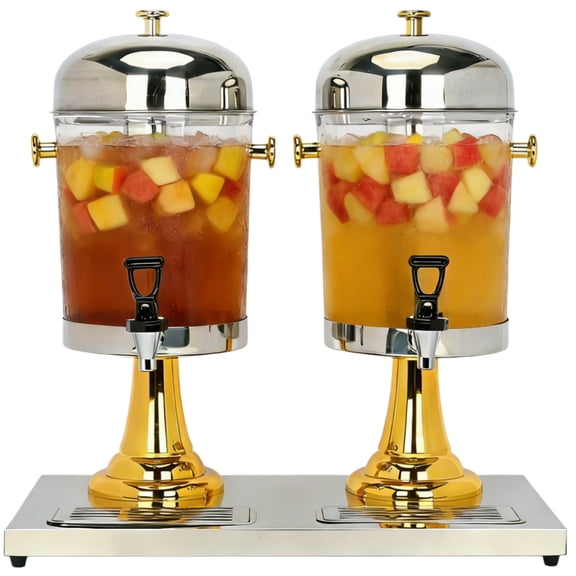 Gomok 4.4 Gallon Stainless Steel Beverage Dispenser with Stand – Juice and Punch Dispenser with Ice Core and Spigot