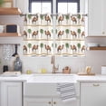 thumbnail image 2 of Tropical Plants Kitchen Curtains Window Panels, Camel Animals Summer Palm Trees Stripes Insulated Window Treatment Curtain, Grommet Curtains for Bedroom/Living Room/Bathroom, 2 Piece 42"Wx45"L, 2 of 8
