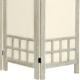 thumbnail image 3 of Oriental Furniture 5 1/2 ft. Tall Window Pane Fabric Room Divider, burnt white, 4 panel, 3 of 3
