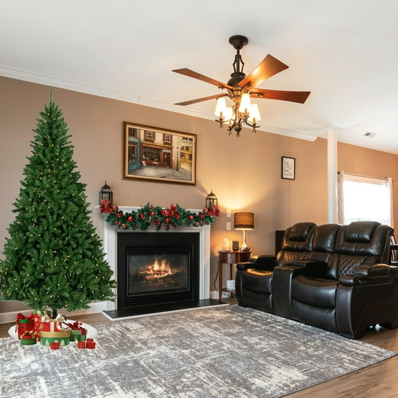 Northlight 7.5' Pre-Lit Manchester Pine Instant Connect Artificial Christmas Tree, Dual LED Lights