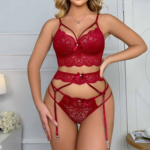 Lenceria sexy para mujer Traje de encaje de malla de punto negro sexy Ropa de pasion Tentacion Sexy Tallas grandes Fridja nalpqowj43800 Walmart en linea
