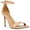 Nude Smooth, variant on Womens Beige Adjustable Ankle Strap Bethie Square Toe Stiletto Buckle Leather Dress Heeled Sandal 8.5 M