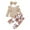 Beige-1, variant on Odeerbi Baby Girls Clothes Infant Ruffle Long Sleeve Floral Print Bodysuit 3PCS Baby Layette Set