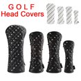 thumbnail image 1 of pitrice Rivets PU Leather Golf Head Covers Set for Driver Fairways #3#5 Hybrids Rescue Set Woods Clubs Headcovers For Golfer Black, 1 of 5