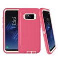 thumbnail image 1 of Mobile Xcessories - Pink Samsung Galaxy S8 Case Only Military-Grade/Dust/Drop Shockproof 3-Layer Full Body Ultra Rugged Scratch Resistant Wireless Charging Heavy Duty Cover Case, 1 of 9