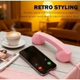 thumbnail image 6 of Retro Phone Handset, Telephone Style Landline Handle Receiver with Microphone Speaker, Type-C Retro Telephone Wired Handset for Cell Mobile Video Conferences, Calls, Meetings (Blue), 6 of 6