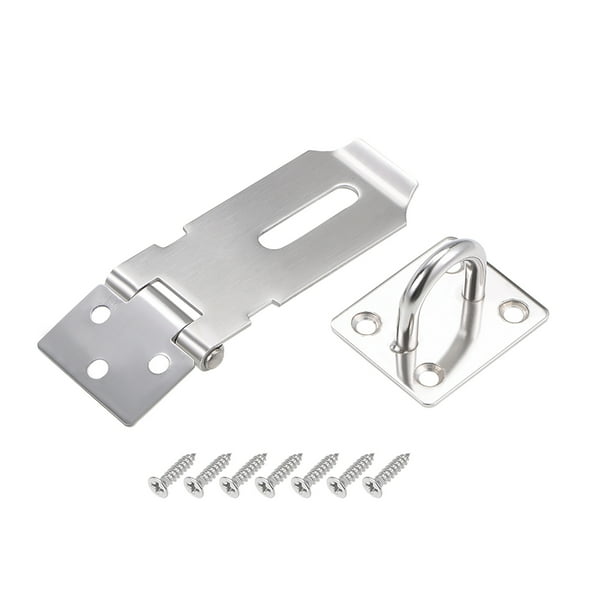 Uxcell Hasp de candado de puerta, pestillo de seguridad, pestillo de acero inoxidable 201