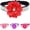 Black, variant on Rhinestone Dog Collar for Small Medium Dogs - Pink Flower Puppy Necklace for Girl Female Dogs - Spring Summer Wedding (Pink, L)