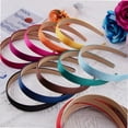 thumbnail image 4 of 18 Pieces Satin Headbands 0.79 Inch Wide Non-slip Headband Plain Satin Headband Colorful Hard Headbands DIY Headbands for Women and Girls, 18 Colors, 4 of 4