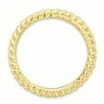 thumbnail image 2 of 925 Sterling Silver Gold Plate Wave Stackable Ring Curved, 2 of 7