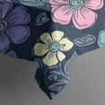 thumbnail image 5 of Pioneer Flower Floral Print Pattern Square Tablecloth,Waterproof Square Table Cover,Wipeable Spillproof Washable Table Cover for Home Kitchen Party Decor 60"x60"(152x152cm), 5 of 6