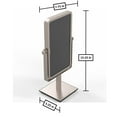 thumbnail image 7 of Aptations Rectangular Standing Mirror (10" x 6") - 1X & 3X Magnification | Double-Sided Portable Vanity Mirror | Decorative Makeup Mirror for Bedroom & Bathroom (Brushed Nickel), 7 of 7