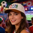 thumbnail image 3 of OAVQHLG3B 2026 Soccer Fan Cap，Classic Baseball Caps, USA, CAN, MEX Baseball Hat, Adjustable Unisex Fit, Breathable Cotton, for Soccer Supporter, 3 of 6