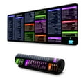 thumbnail image 3 of hengsof Excel Shortcut Keys Mouse Pad - Extended Large Cheat Sheet Gaming Mousepad PC Office Spreadsheet Keyboard Mat Non-Slip Stitched Edge 30*90cm, 3 of 8