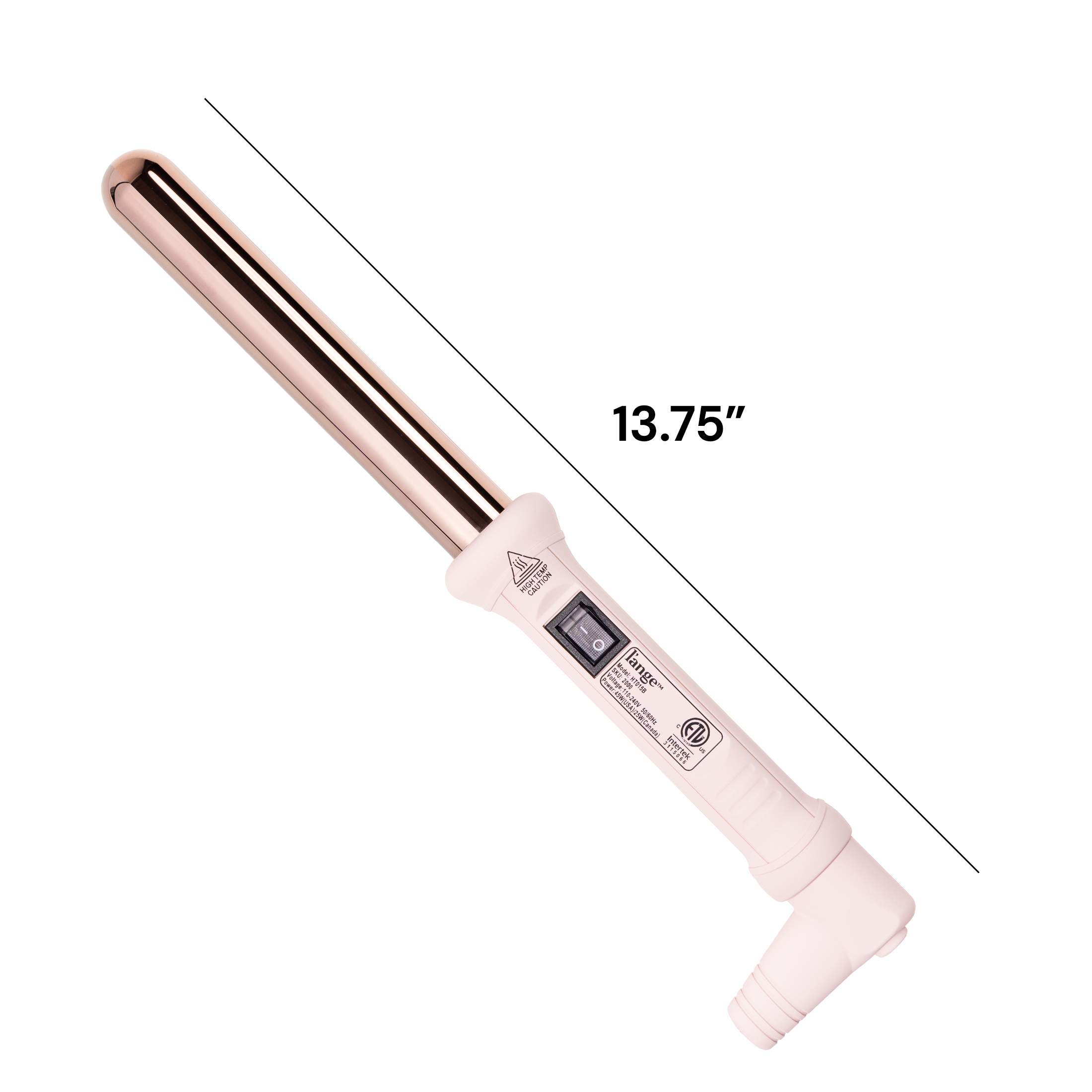 L'ange Hair Ondulé Ceramic Curling Wand, 1 inch, Blush photo 3