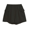 thumbnail image 3 of Vedolay Women's Shorts Elastic High Waist Casual Workout Shorts with Pockets,Z5-Black S, 3 of 4