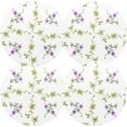 thumbnail image 2 of GZHJMY Violet Flowers Round Placemats for Dining Table Set of 6 Washable Table PVC Placemats Table Decoration Heat Insulation（8）, 2 of 7