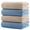 Beige,blue, variant on Aqua Waffle Weave Microfiber Bath Towels, 4 Pack, 30 x 60 In