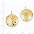 thumbnail image 3 of 14k Hammered Circle Earrings, 3 of 3
