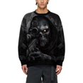 thumbnail image 1 of Sudaderas divertidas de Halloween para hombres, ropa de calle de Hip Hop para estudiantes, jersey de gran tamaño con cuello redondo, Sudadera con capucha informal, Cosplay de vacaciones, 1 of 4