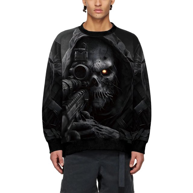 Sudaderas divertidas de Halloween para hombres, ropa de calle de Hip Hop para estudiantes, jersey de gran tamaño con cuello redondo, Sudadera con capucha informal, Cosplay de vacaciones