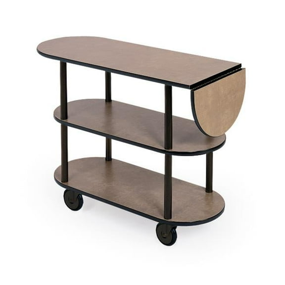 Geneva 36202 Oval 3-Shelf Open Service Cart