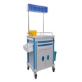 thumbnail image 3 of Techtongda ABS Surgical Anesthesia Cart Physiotherapy Cart Multifunctional Nursing Emergency Vehicle Emergency Trolley with Universal Wheels, 3 of 16