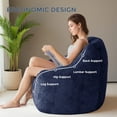 thumbnail image 2 of GOODONE Bean Bag Chair,Super Comfy Chair Sofa for Bedroom Living Room,Large Lazy Bean Bag Chair for Gaming,Reading,Navy, 2 of 7