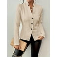 thumbnail image 4 of ZOELNIC Women's Elegant Textured Open Front Business Casual Work Office Blazer Jacket Suit, XL, 4 of 6