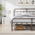 thumbnail image 6 of VECELO King Size Metal Bed Frame, Foundation Heavy Duty Steel Slats Platform Bed Frame, Easy-Assembly, Bronze Purple, 6 of 8