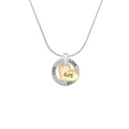 thumbnail image 2 of Delight Jewelry Goldtone Large Aunt Heart with Crystal - Live Ring Charm Necklace, 18", 2 of 4