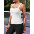 thumbnail image 2 of Womens Seamless Tank Tops Built in Bra Workout Top Square Neck Yoga Running Sports Tops, 2 of 8