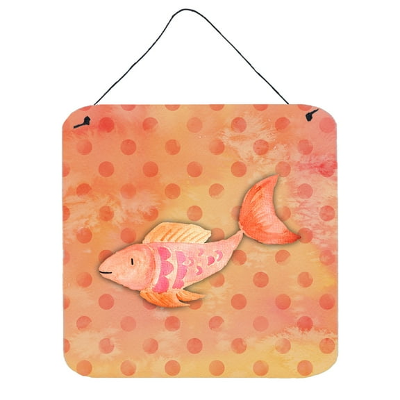 Orange Fish Watercolor Wall or Door Hanging Prints