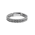 thumbnail image 1 of Pulsera Xtellar Cubana Plata De Acero Inoxidable Hombre Con Doble Color plata 21cm, 1 of 5