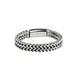 thumbnail image 1 of Pulsera Xtellar Cubana Plata De Acero Inoxidable Hombre Con Doble Color plata 21cm, 1 of 5