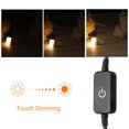 thumbnail image 4 of Regulador de intensidad LED táctil en línea de 5 V y 3 A con cable USB, controlador de interruptor táctil para tiras de diodos emisores de un solo color, negro, paquete de 2, 4 of 7