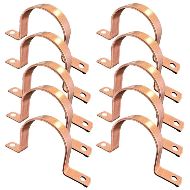 Abrazadera de sujeción para tubo de cobre EZ-FLUID 1/2" 10 piezas con dos orificios