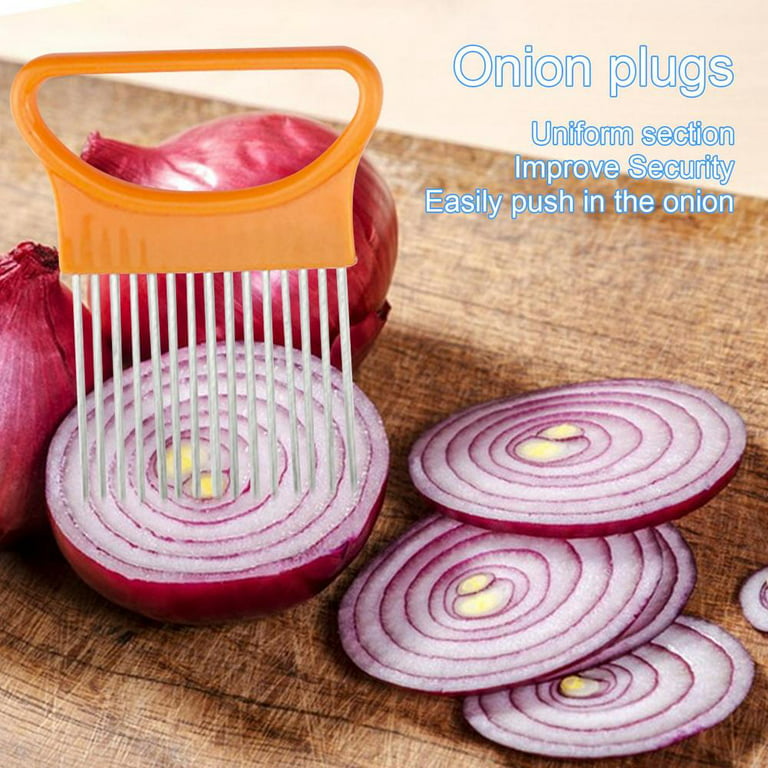 Onion Cutter Slicer Holder Fruit Vegetable Tomato Potato Cutting