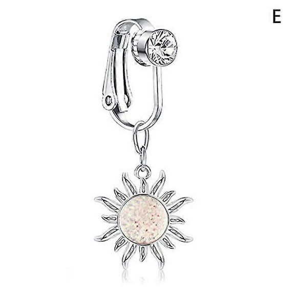 1pc Fake Belly Button Ring Fake Clip On Belly Piercing Non Piercing Navel Ring